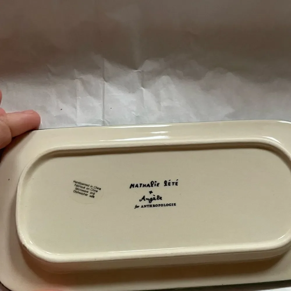 Nathalie Lete holiday butter dish NWOT